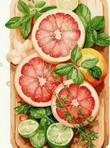 Сочный грейпфрут и лайм