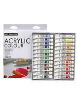 Без бренда «Коробка 24 шт.: Акриловые краски «Две картинки» 24 шт. по 12 мл, проф. пигмент» в Кургане