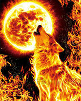 Без бренда «Огненный волк воет на луну (20шт)» в Кургане