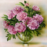 Без бренда «Пионы в круглой прозрачной вазе (20шт)» в Кургане