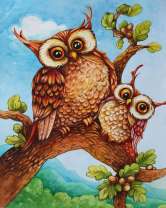Без бренда «Совёнок с совой на ветке» в Кургане
