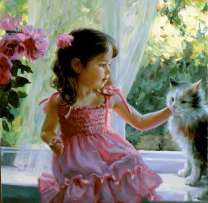 Без бренда «Девочка с кошкой на подоконнике» в Кургане