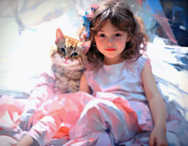 Без бренда «Девочка и пушистая кошечка» в Кургане