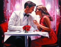 Без бренда «Пара на свидании в ресторане» в Кургане в интернет-магазине  Без бренда «Пара на свидании в ресторане» в Кургане