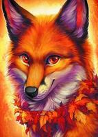 Без бренда «Хитрая лиса с осенним венком» в Кургане