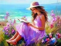 Без бренда «Девочка читает на берегу» в Кургане в интернет-магазине  Без бренда «Девочка читает на берегу» в Кургане